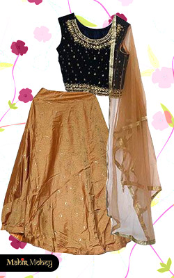 Golden Skirt With Coco Colour